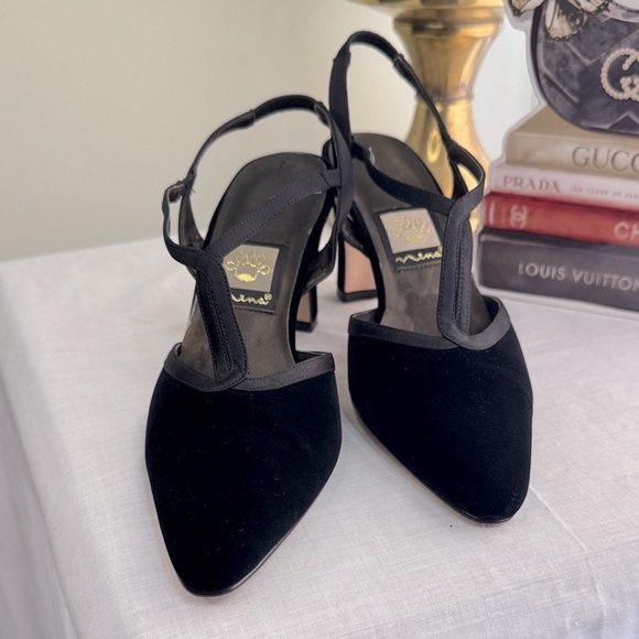Nina Shoes - Vintage Nina Classic Black Velvet and Satin Heels